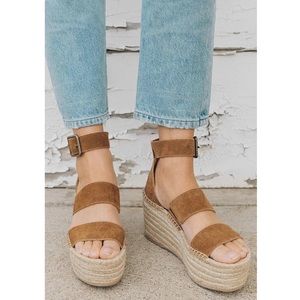 SOLUDOS Palma Leather Platform Wedge Sandals
